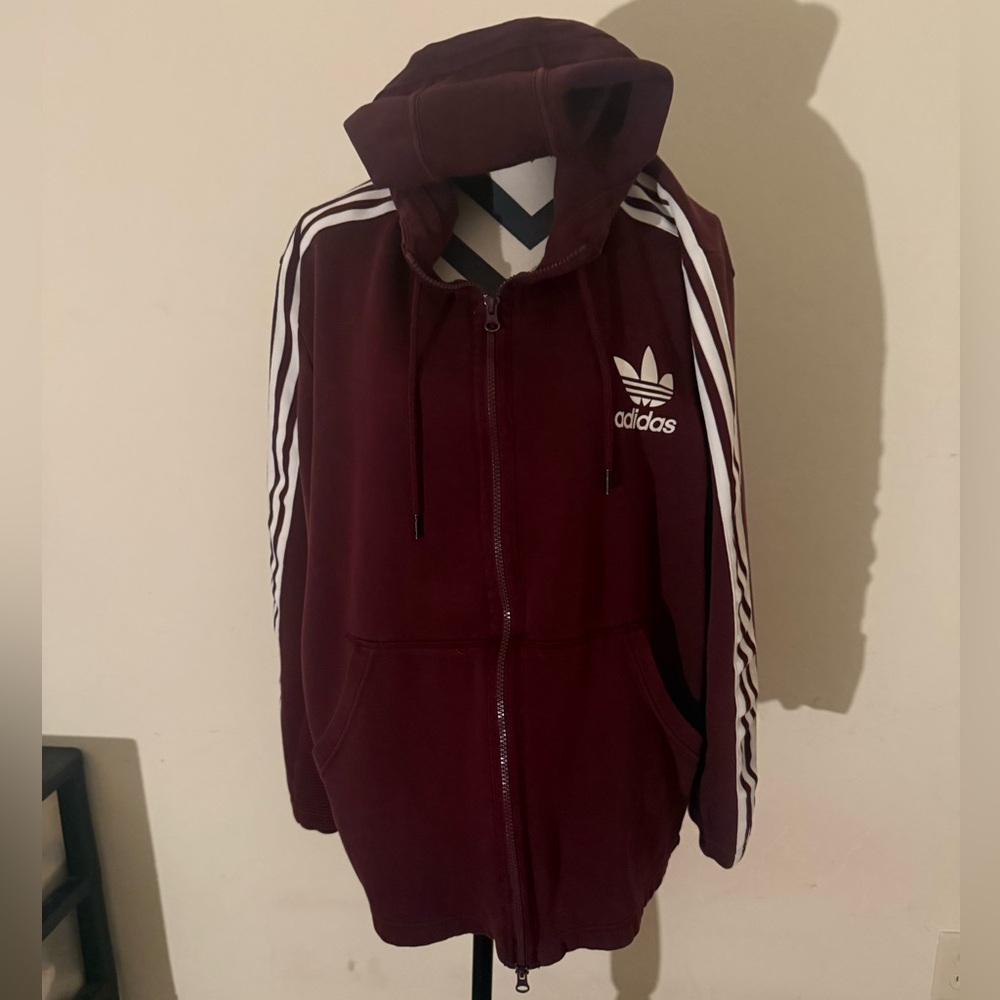 Adidas Men's Burgundy Performance Jacket